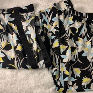 Two Piece Flower Kimono Outfit